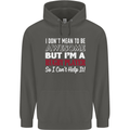 I Don't Mean to Be a Rugby Player Funny Childrens Kids Hoodie Storm Grey