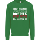 I Don't Mean to Be a Rugby Player Funny Kids Sweatshirt Jumper Irish Green