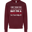 I Don't Mean to Be a Rugby Player Funny Kids Sweatshirt Jumper Maroon