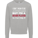 I Don't Mean to Be a Rugby Player Funny Kids Sweatshirt Jumper Sports Grey