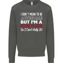I Don't Mean to Be a Rugby Player Funny Kids Sweatshirt Jumper Storm Grey