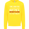 I Don't Mean to Be a Rugby Player Funny Kids Sweatshirt Jumper Yellow