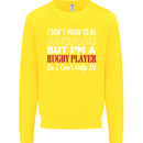 I Don't Mean to Be a Rugby Player Funny Kids Sweatshirt Jumper Yellow