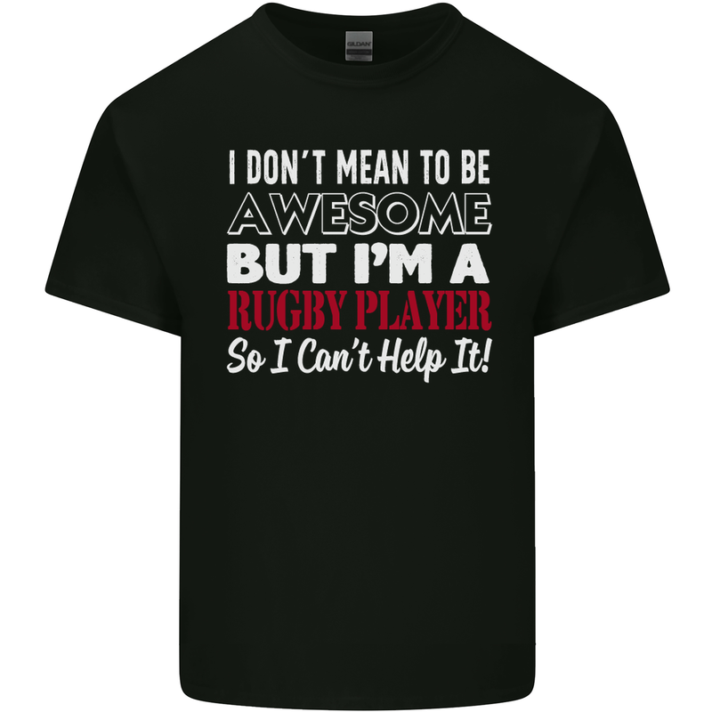 I Don't Mean to Be a Rugby Player Funny Kids T-Shirt Childrens Black