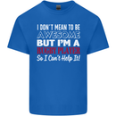 I Don't Mean to Be a Rugby Player Funny Kids T-Shirt Childrens Royal Blue