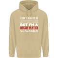 I Don't Mean to Be a Rugby Player Funny Mens 80% Cotton Hoodie Sand