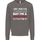I Don't Mean to Be a Rugby Player Funny Mens Sweatshirt Jumper Charcoal