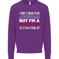 I Don't Mean to Be a Rugby Player Funny Mens Sweatshirt Jumper Purple