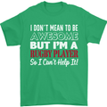 I Don't Mean to Be a Rugby Player Funny Mens T-Shirt Cotton Gildan Irish Green