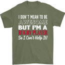 I Don't Mean to Be a Rugby Player Funny Mens T-Shirt Cotton Gildan Military Green
