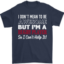 I Don't Mean to Be a Rugby Player Funny Mens T-Shirt Cotton Gildan Navy Blue