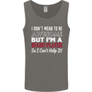 I Don't Mean to Be a Rugby Player Funny Mens Vest Tank Top Charcoal