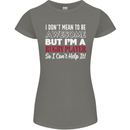 I Don't Mean to Be a Rugby Player Funny Womens Petite Cut T-Shirt Charcoal