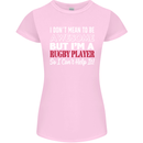I Don't Mean to Be a Rugby Player Funny Womens Petite Cut T-Shirt Light Pink