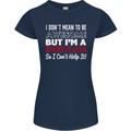 I Don't Mean to Be a Rugby Player Funny Womens Petite Cut T-Shirt Navy Blue