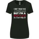 I Don't Mean to Be a Rugby Player Funny Womens Wider Cut T-Shirt Black