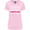 I Don't Mean to Be a Rugby Player Funny Womens Wider Cut T-Shirt Light Pink