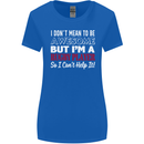 I Don't Mean to Be a Rugby Player Funny Womens Wider Cut T-Shirt Royal Blue