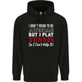 I Don't Mean to Be but I Play Tennis Player Childrens Kids Hoodie Black