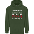 I Don't Mean to Be but I Play Tennis Player Childrens Kids Hoodie Forest Green