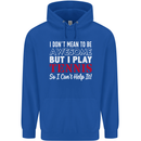 I Don't Mean to Be but I Play Tennis Player Childrens Kids Hoodie Royal Blue