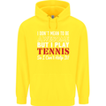 I Don't Mean to Be but I Play Tennis Player Childrens Kids Hoodie Yellow