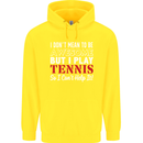 I Don't Mean to Be but I Play Tennis Player Childrens Kids Hoodie Yellow