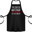 I Don't Mean to Be but I Play Tennis Player Cotton Apron 100% Organic Black
