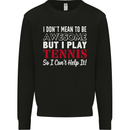 I Don't Mean to Be but I Play Tennis Player Kids Sweatshirt Jumper Black