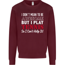 I Don't Mean to Be but I Play Tennis Player Kids Sweatshirt Jumper Maroon
