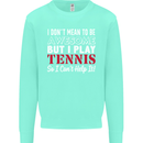 I Don't Mean to Be but I Play Tennis Player Kids Sweatshirt Jumper Peppermint
