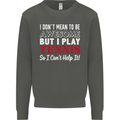 I Don't Mean to Be but I Play Tennis Player Kids Sweatshirt Jumper Storm Grey