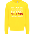 I Don't Mean to Be but I Play Tennis Player Kids Sweatshirt Jumper Yellow