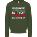 I Don't Mean to Be but I Play Tennis Player Mens Sweatshirt Jumper Forest Green