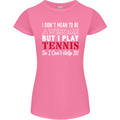 I Don't Mean to Be but I Play Tennis Player Womens Petite Cut T-Shirt Azalea