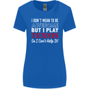 I Don't Mean to Be but I Play Tennis Player Womens Wider Cut T-Shirt Royal Blue