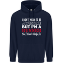 I Don't Mean to Be but I'm Runner Running Childrens Kids Hoodie Navy Blue