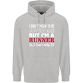 I Don't Mean to Be but I'm Runner Running Childrens Kids Hoodie Sports Grey
