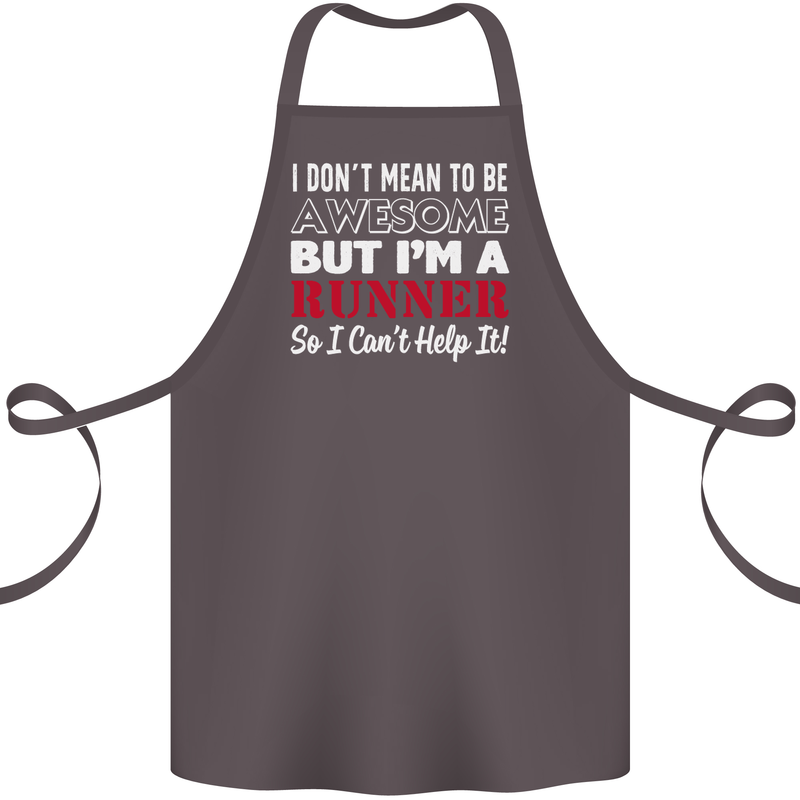 I Don't Mean to Be but I'm Runner Running Cotton Apron 100% Organic Dark Grey