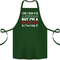 I Don't Mean to Be but I'm Runner Running Cotton Apron 100% Organic Forest Green