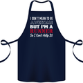 I Don't Mean to Be but I'm Runner Running Cotton Apron 100% Organic Navy Blue