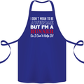 I Don't Mean to Be but I'm Runner Running Cotton Apron 100% Organic Royal Blue