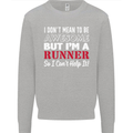 I Don't Mean to Be but I'm Runner Running Kids Sweatshirt Jumper Sports Grey