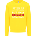 I Don't Mean to Be but I'm Runner Running Kids Sweatshirt Jumper Yellow