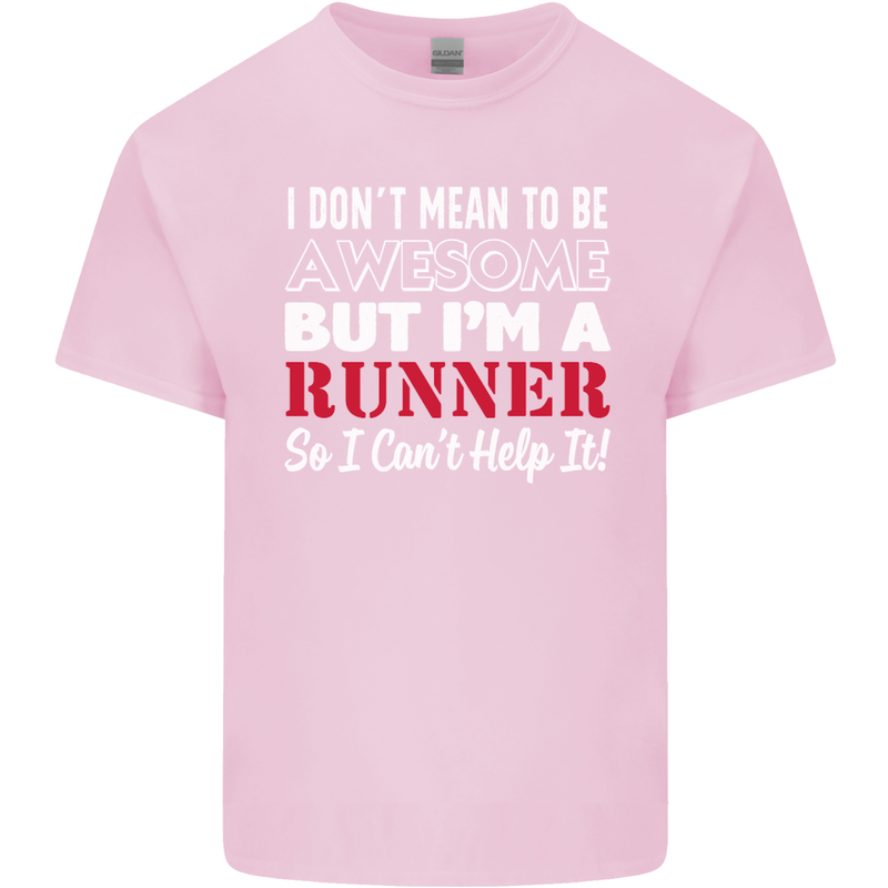 I Don't Mean to Be but I'm Runner Running Kids T-Shirt Childrens Light Pink