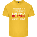 I Don't Mean to Be but I'm Runner Running Kids T-Shirt Childrens Yellow