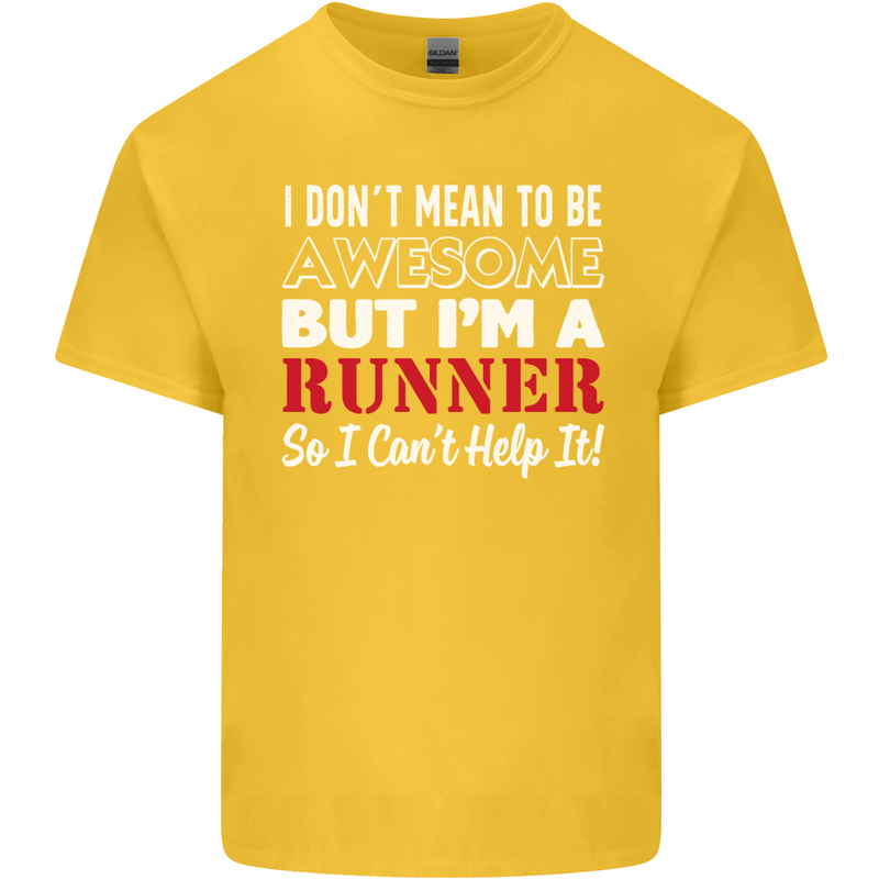 I Don't Mean to Be but I'm Runner Running Kids T-Shirt Childrens Yellow