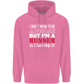 I Don't Mean to Be but I'm Runner Running Mens 80% Cotton Hoodie Azelea