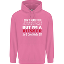 I Don't Mean to Be but I'm Runner Running Mens 80% Cotton Hoodie Azelea