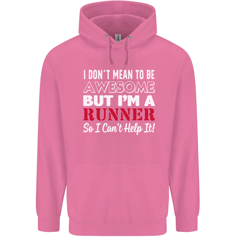 I Don't Mean to Be but I'm Runner Running Mens 80% Cotton Hoodie Azelea